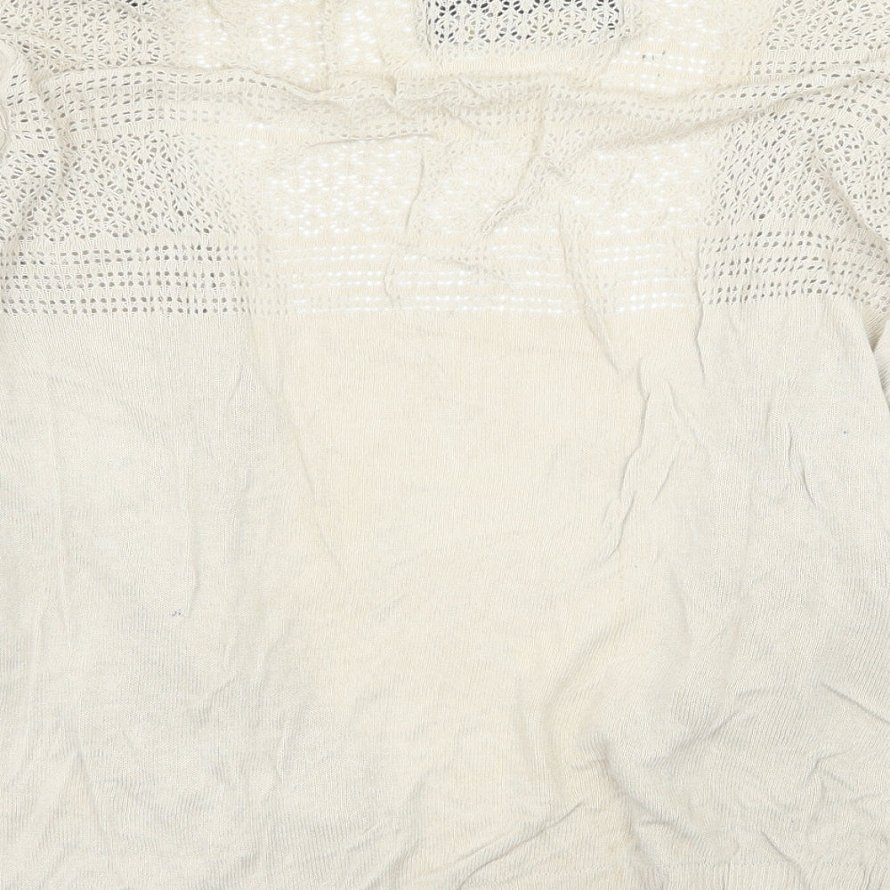 Lee Womens Beige Knit Cape Jumper Size S