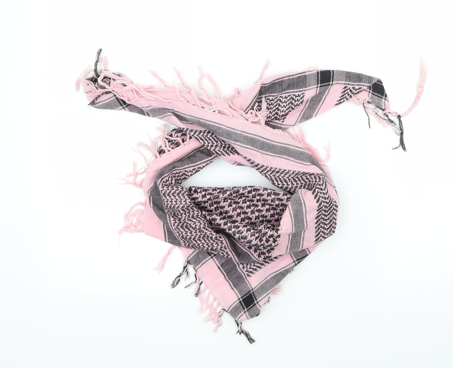 Preworn Womens Pink Check Scarf