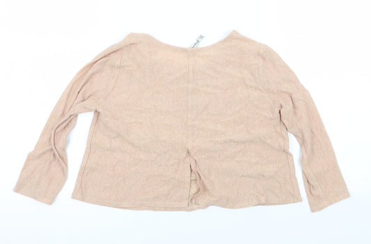 Stradivarius Womens Pink Knit Basic T-Shirt Size S