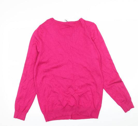 BHS Womens Pink Knit Pullover Jumper Size 14