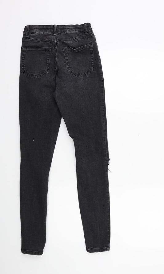 Denim & Co. Womens Black Denim Skinny Jeans Size 6 L27 in