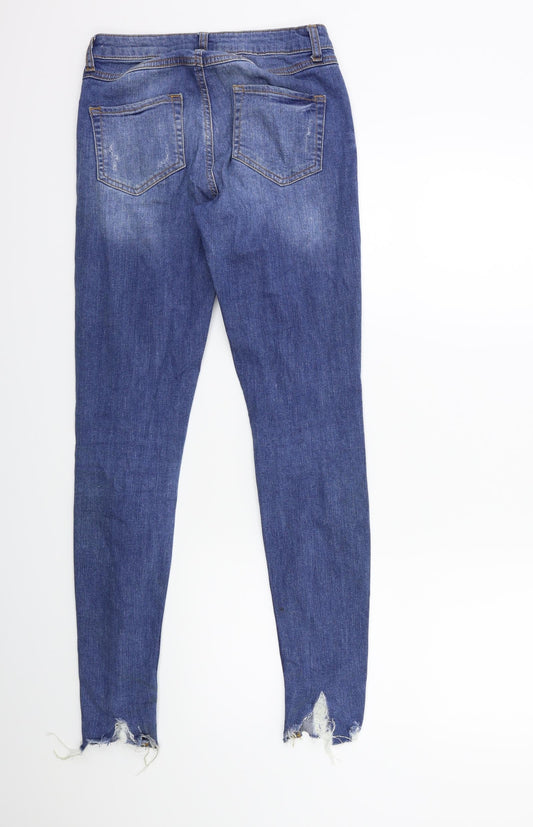 Denim & Co. Womens Beige Denim Skinny Jeans Size 8 L30 in