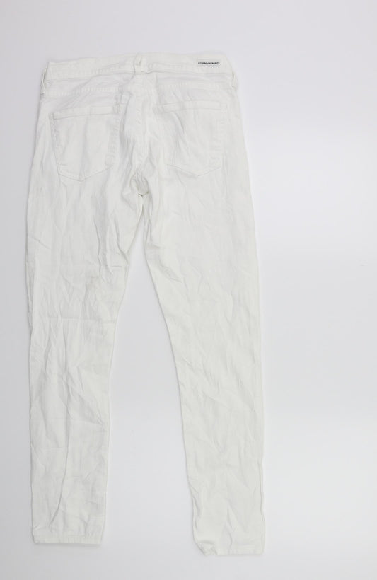 cOFh Womens White Denim Skinny Jeans Size 28 in L30 in