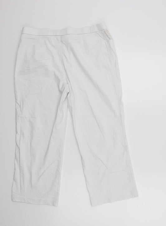 chess studio Womens White Cargo Trousers Size 32 in L23 in