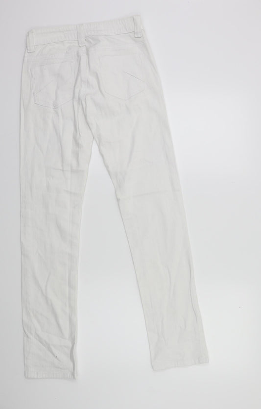 Denim 365 Womens White Denim Skinny Jeans Size 8 L30 in