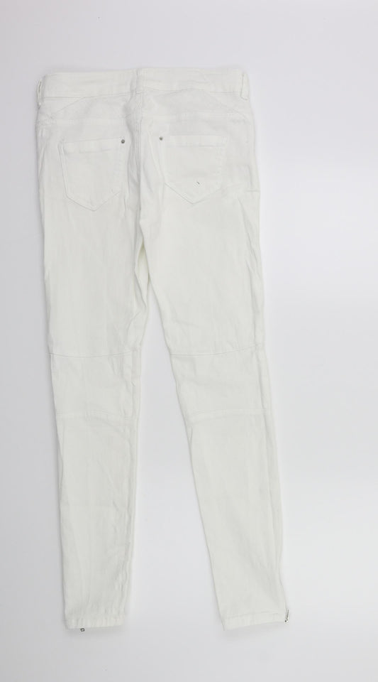 Denim & Co. Womens White Denim Skinny Jeans Size 8 L29 in