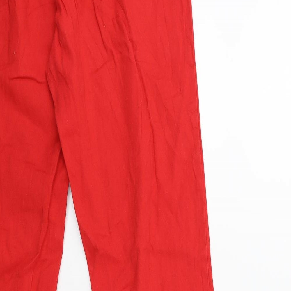 H&M Womens Red Denim Skinny Jeans Size 8 L29 in