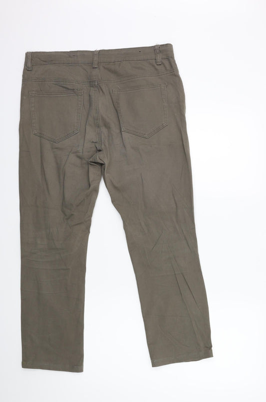 H&D Womens Green Denim Skinny Jeans Size 36 in L25 in