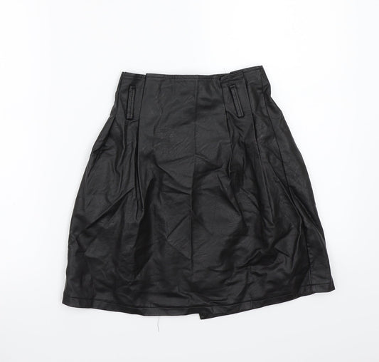 Preworn Womens Black A-Line Skirt Size S