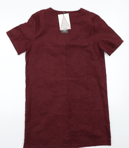Boohoo Womens Purple A-Line Size 8