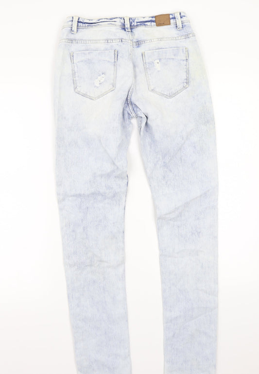Denim & Co. Womens Blue Skinny Jeans Size 8 L28 in