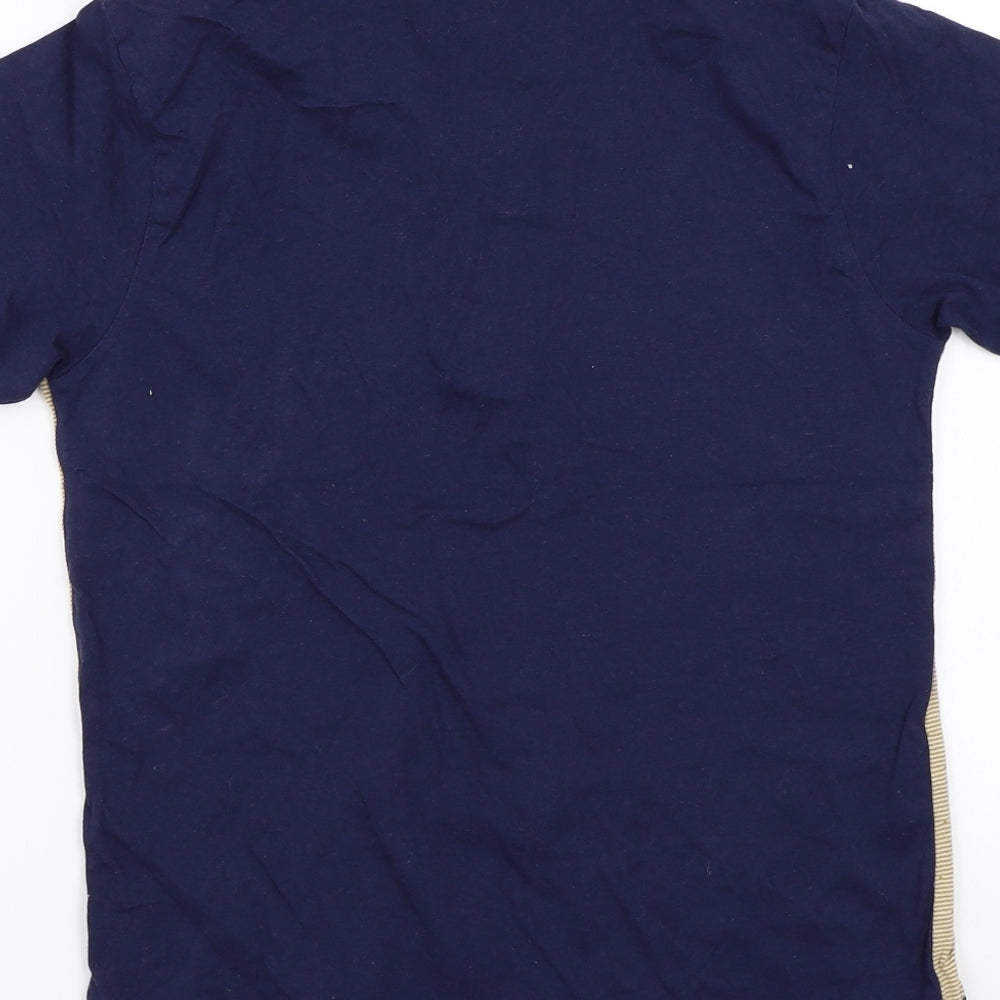 True dudes Boys Brown Striped Basic Polo Size 10 Years