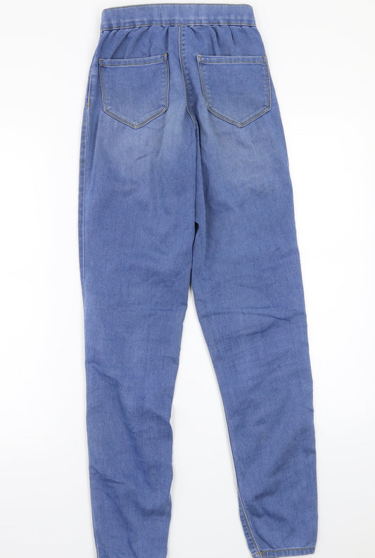 George Womens Blue Straight Jeans Size 8 L28 in