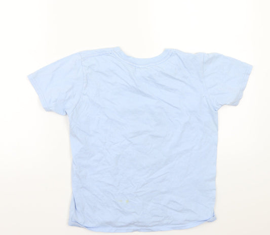 Gildan Girls Blue Basic T-Shirt Size L