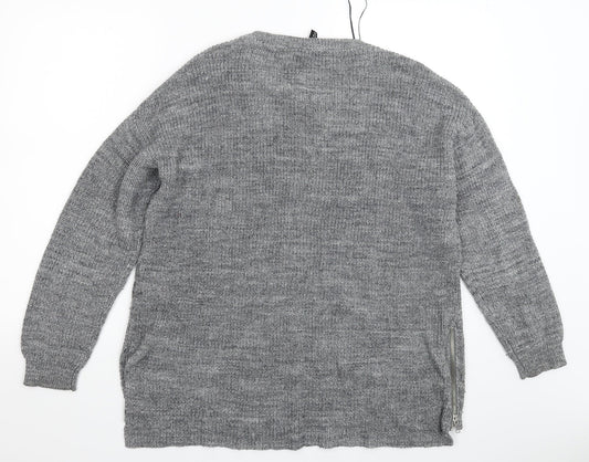 Divided Womens Grey Knit Pullover Jumper Size L