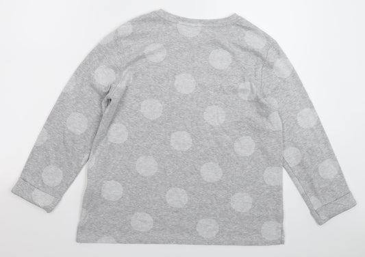 Marks and Spencer Womens Grey Polka Dot Pullover Sweatshirt Size 12