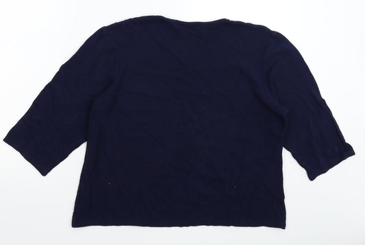 Just Elegance Womens Blue Pullover Jumper Size 18