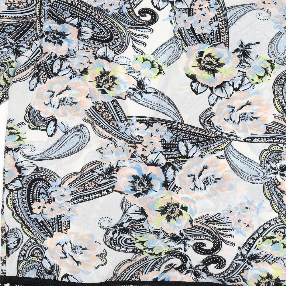Wallis Womens White Floral Shrug Jumper Size M