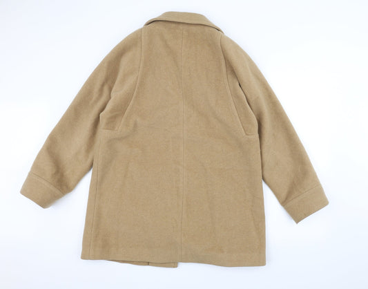 Julius Womens Brown Overcoat Coat Size 16