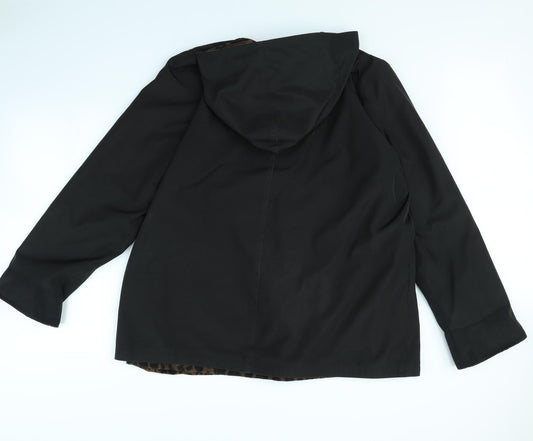 ELVI Womens Black Jacket Coat Size S