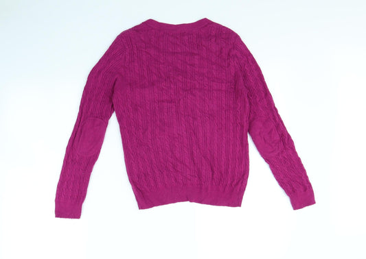 Country Casuals Womens Purple Cardigan Jumper Size S
