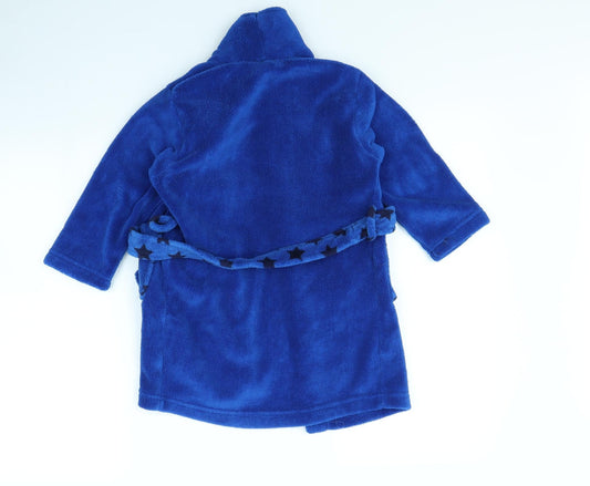 PURE KIDS Boys Blue Solid Robe Size 3 Years