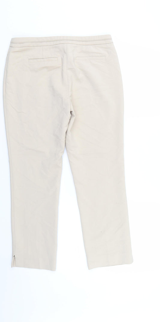Monsoon Womens Ivory Trousers Size 30 in L26 in