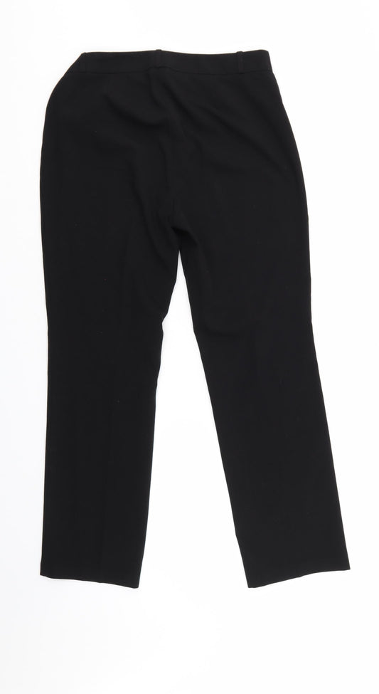 M&S Womens Black Trousers Size 10 L28 in