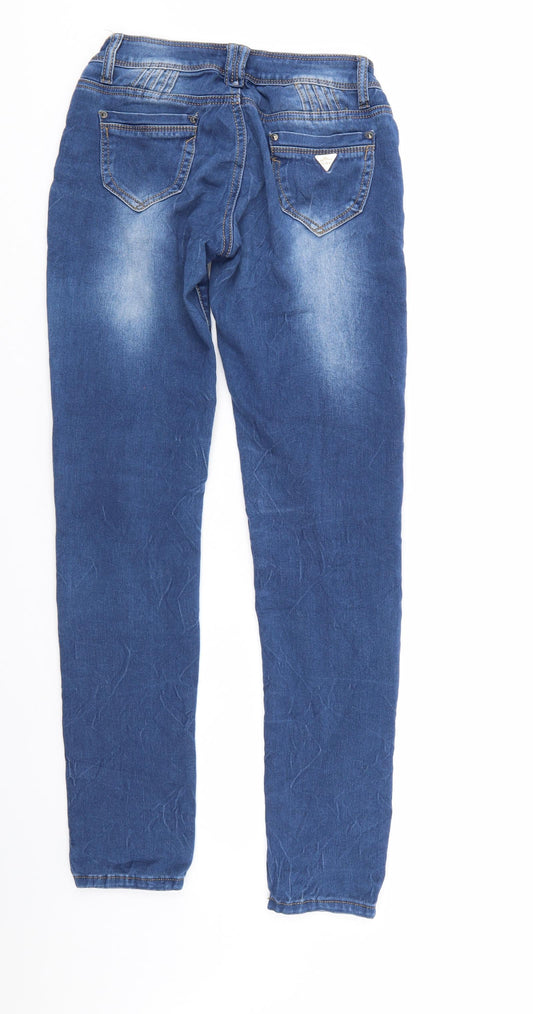 Preworn Womens Blue Denim Straight Jeans Size M L30 in