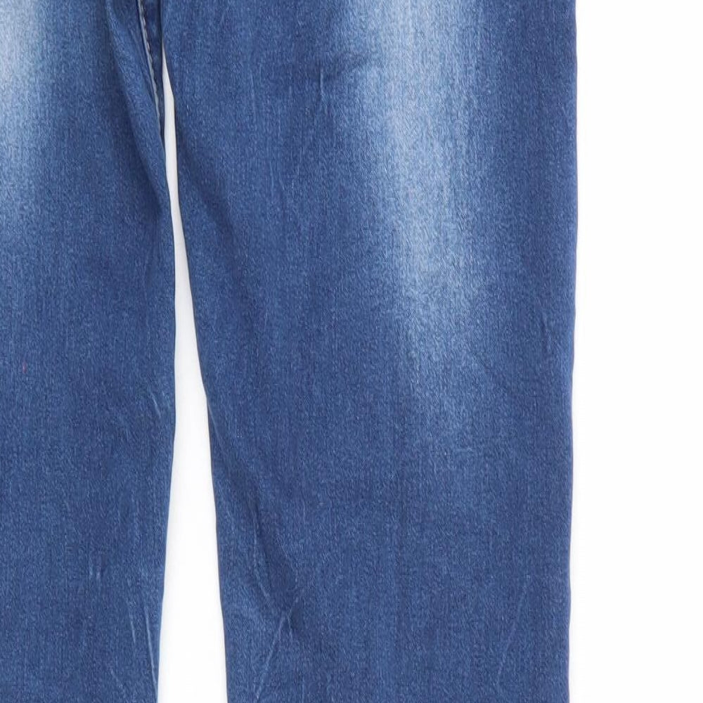 Preworn Womens Blue Denim Straight Jeans Size M L30 in