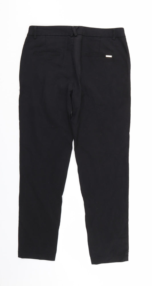 Freesia Womens Black Denim Straight Jeans Size L L27 in