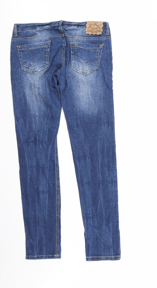 Terronova Womens Blue Denim Tapered Jeans Size L L32 in