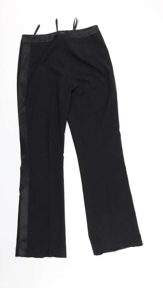 VIVIEN CARON Womens Black Trousers Size 12 L32 in