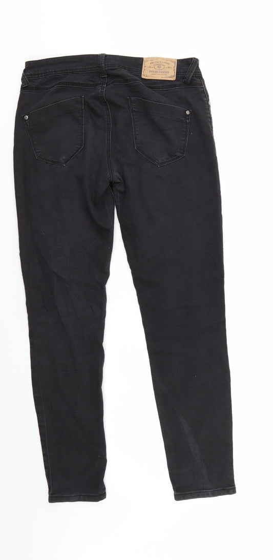 Amisu Womens Black Denim Skinny Jeans Size 30 in L29 in