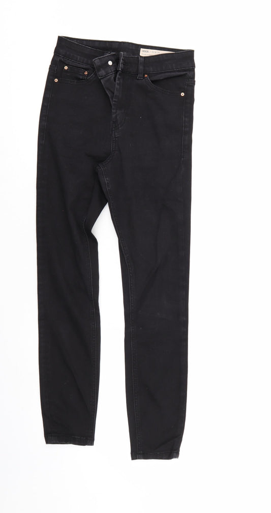 ASOS Mens Black Denim Tapered Jeans Size 24 L30 in
