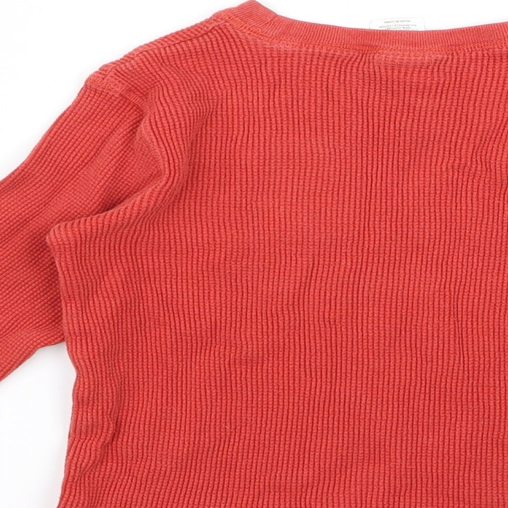 Preworn Girls Red Pullover Jumper Size 7 Years