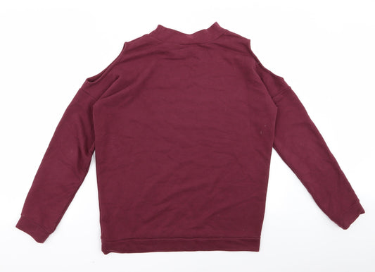 Preworn Girls Red Rayon Pullover Jumper Size 10 Years