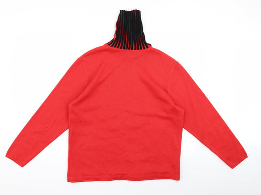 metisse Womens Red Pullover Jumper Size M