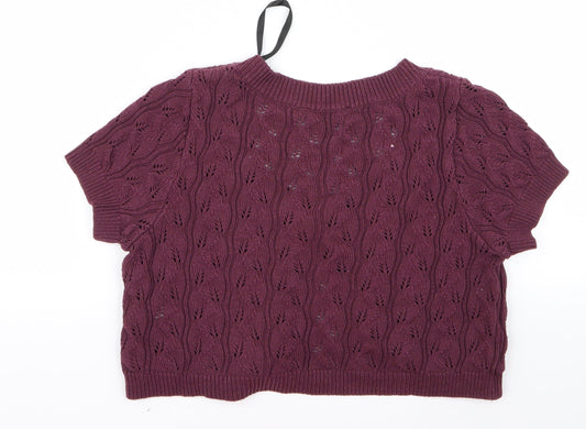 Dorothy Perkins Womens Red Cardigan Jumper Size 14