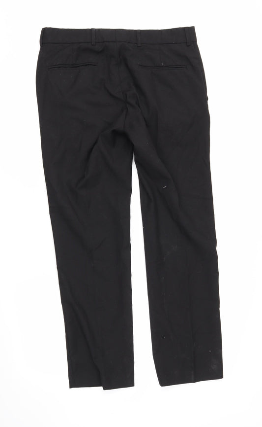 Topman Mens Black Dress Pants Trousers Size 32 in L27 in