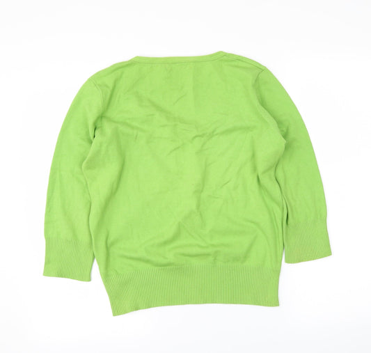M&Co Womens Green Pullover Jumper Size M