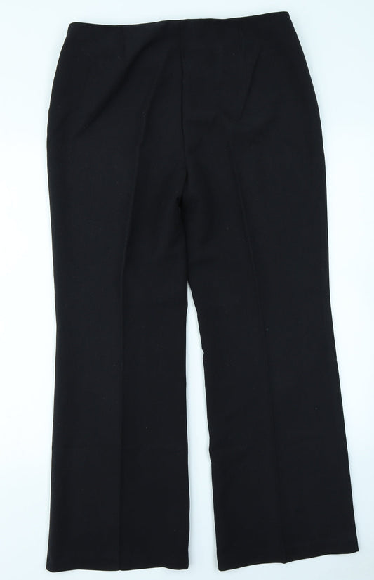 M&S Woman Womens Black Trousers Size 14 L27 in