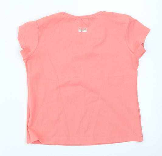 COCO Girls Pink Basic T-Shirt Size L