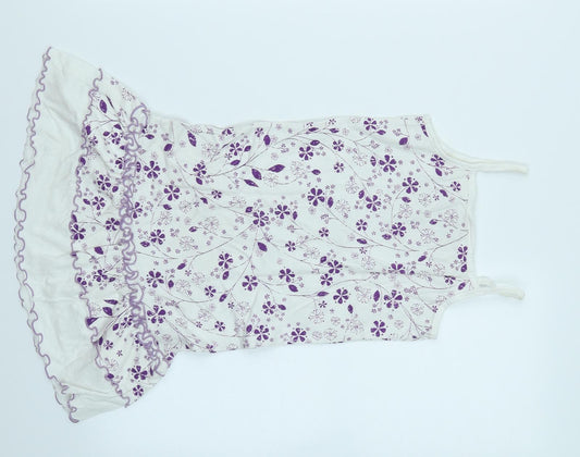 smiles Girls White Floral A-Line Size 5 Years