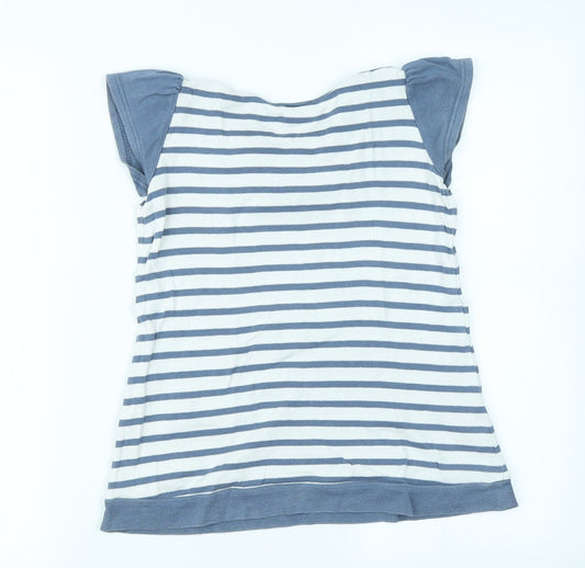 NEXT Girls Blue Striped Knit Jumper Dress Size 3-4 Years