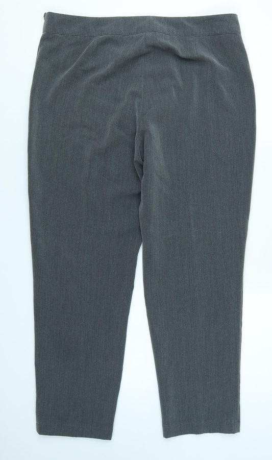 Classic Womens Grey Trousers Size 14 L26 in
