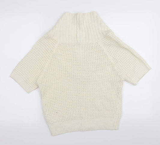 Cherokee Womens White Cardigan Jumper Size M
