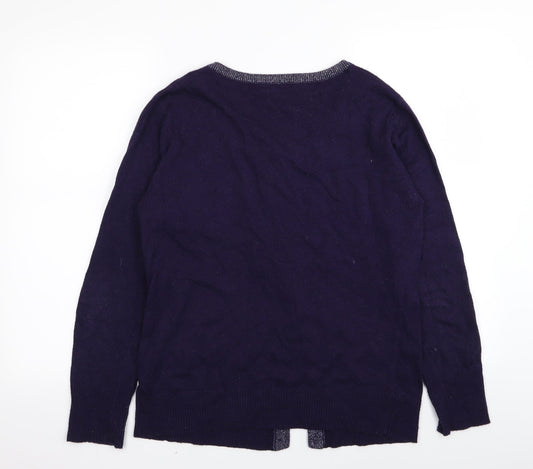 ze-ze Womens Purple Cardigan Jumper Size L