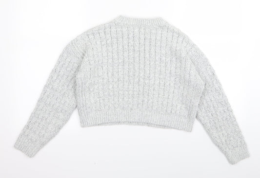 Topshop Womens Grey Pullover Jumper Size 6