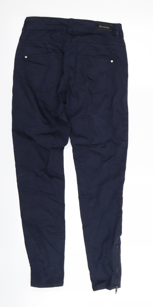 zavanna Womens Blue Trousers Size 8 L30 in